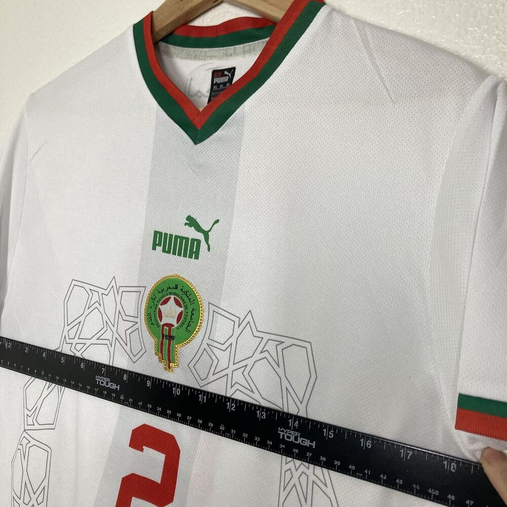 Morocco Soccer Jersey Youth  XL White Puma Hakimi 2 DryCell National Team Home - Picture 7 of 15